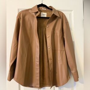 Abercrombie & Fitch Camel Leather Jacket